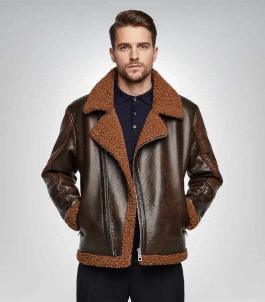 WWE inspired Dean Ambrose shearling leather jacket – fan apparel